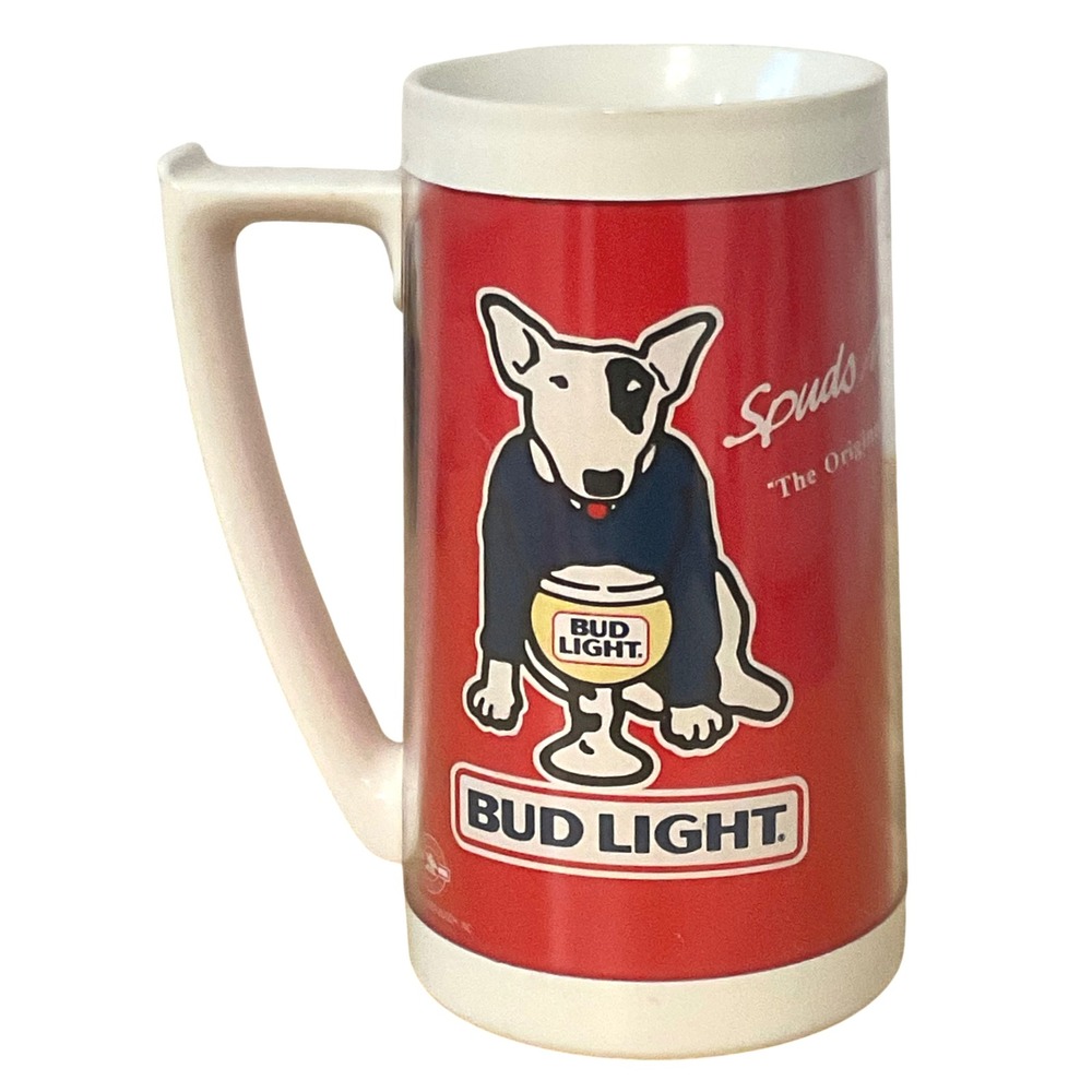 VTG Spuds‎ Mackenzie Bud Light beer mug cup Anheuser Busch plastic Thermo-serv